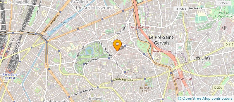 localisation de l'entreprise COMPAGNIE LEZART  PARIS 19