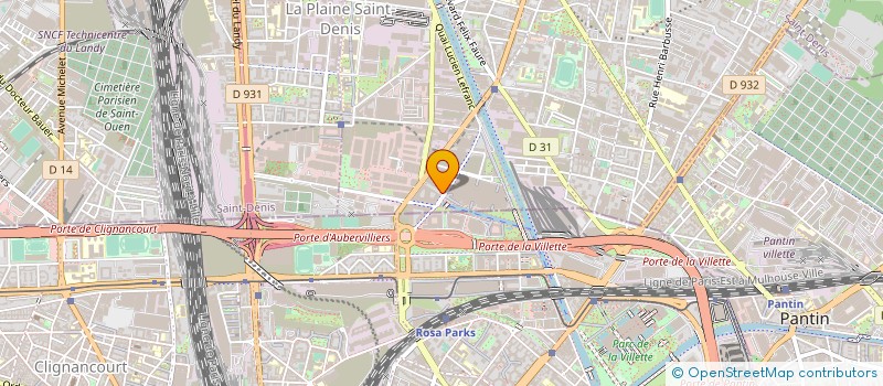 localisation de l'entreprise COMPAGNIE LOCALE D'INVESTISSEMENT ET DE GESTION 32 ET PAR ABREVIATION CLIG 32  AUBERVILLIERS