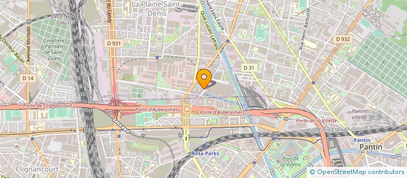 localisation de l'entreprise COMPAGNIE LOCALE D'INVESTISSEMENT ET DE GESTION 68  AUBERVILLIERS