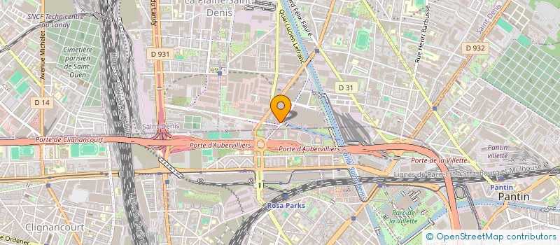 localisation de l'entreprise COMPAGNIE LOCALE D'INVESTISSEMENT ET DE GESTION 92  AUBERVILLIERS