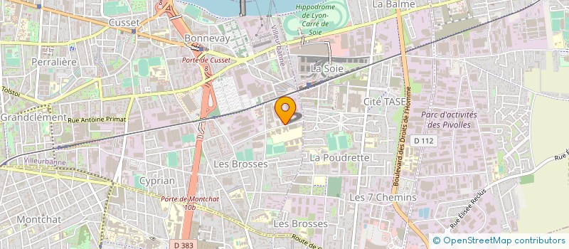 localisation de l'entreprise COMPAGNIE LYONNAISE DES PLASTIQUES à VILLEURBANNE