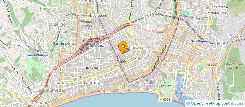 localisation de l'entreprise COMPAGNIE M/J à NICE