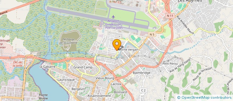localisation de l'entreprise COMPAGNIE MARIGALANTAISE DE TRANSPORTS à LES ABYMES
