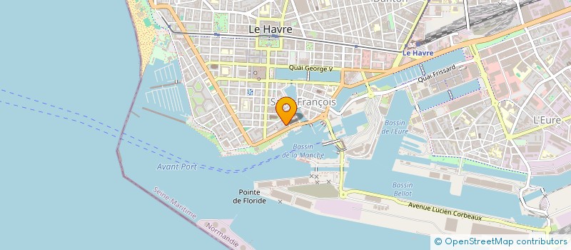 localisation de l'entreprise COMPAGNIE MARITIME ET PORTUAIRE à LE HAVRE