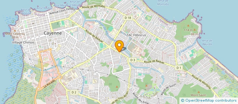 localisation de l'entreprise COMPAGNIE MINIERE ANGOLD à CAYENNE