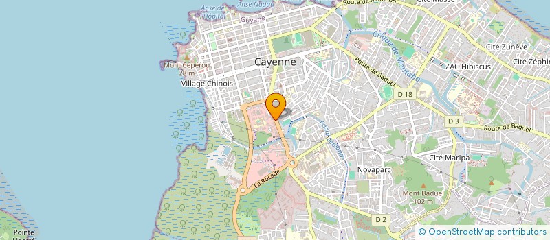 localisation de l'entreprise COMPAGNIE MINIERE JAGUAR à CAYENNE