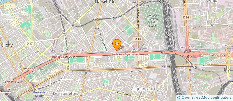 localisation de l'entreprise COMPAGNIE MODERNE ET CONTEMPORAINE à SAINT-OUEN-SUR-SEINE