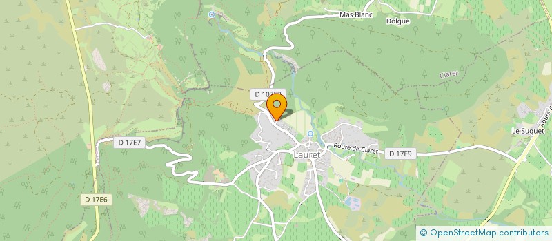 localisation de l'entreprise COMPAGNIE MURIELLE BELLIN PIEDS DANS LA LUNE  LAURET