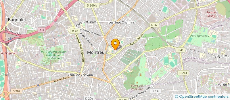 localisation de l'entreprise COMPAGNIE NOUVEL AIR à MONTREUIL