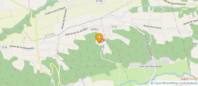 localisation de l'entreprise COMPAGNIE OCCITANE DE MONTAGE DE PREFABRIQUES ARCHITECURAUX ET STRUCTURAUX  SAINT-GAUDENS