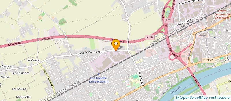 localisation de l'entreprise COMPAGNIE ORLEANNAISE DU BETON à LA CHAPELLE-SAINT-MESMIN