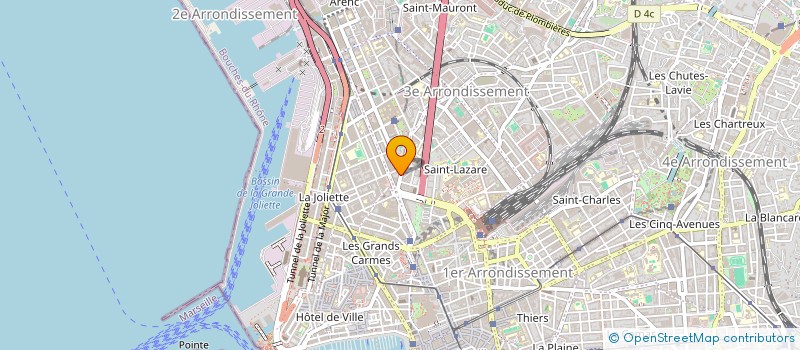 localisation de l'entreprise COMPAGNIE PHOCEENNE DE VEHICULES OCCASIONS  MARSEILLE