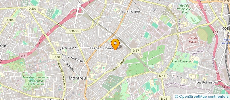 localisation de l'entreprise COMPAGNIE PLAGE ARRIERE à MONTREUIL