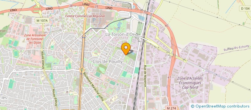 localisation de l'entreprise COMPAGNIE POUDRE D'ESCAMPETTE  DIJON