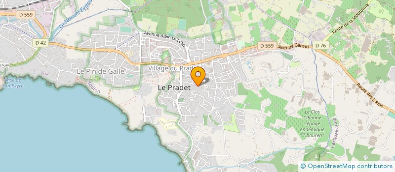 localisation de l'entreprise COMPAGNIE PRAD ET PROD  LE PRADET