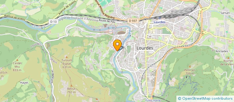 localisation de l'entreprise COMPAGNIE PYRENEENNE DE GESTION HOTELIERE  LOURDES