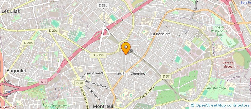 localisation de l'entreprise COMPAGNIE REINE PARIS à MONTREUIL