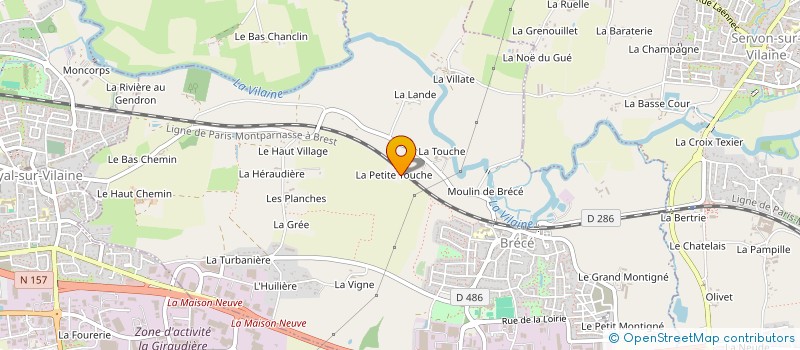 localisation de l'entreprise COMPAGNIE RENNAISE DE RECHERCHE ET DE SUPPORT  BRECE