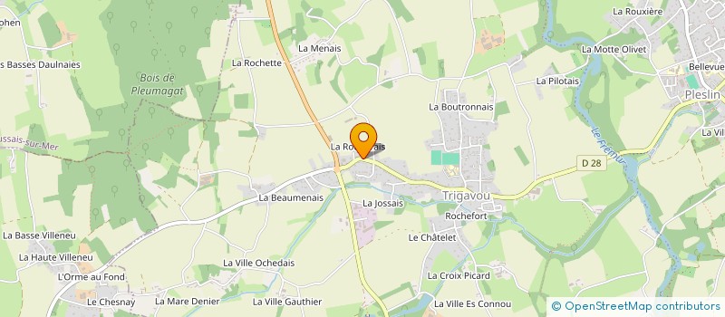 localisation de l'entreprise COMPAGNIE ROSALUX  PLESLIN-TRIGAVOU