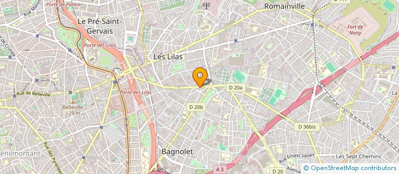 localisation de l'entreprise COMPAGNIE ROUGE LAITUE à BAGNOLET