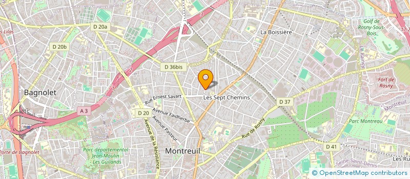 localisation de l'entreprise COMPAGNIE ROUGE VELOURS à MONTREUIL