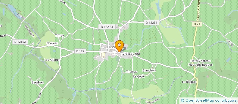 localisation de l'entreprise COMPAGNIE ROYALE DES LIEGES à LUSSAC