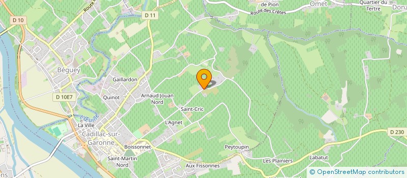 localisation de l'entreprise COMPAGNIE RUE DES PLANCHES  CADILLAC-SUR-GARONNE