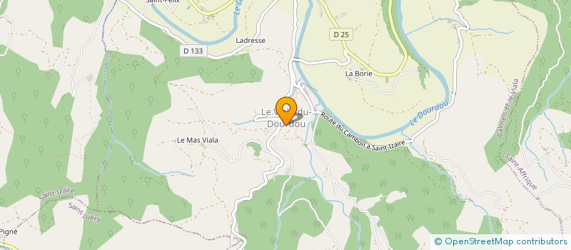 localisation de l'entreprise COMPAGNIE SAINT AFFRICAINE DES SOINS DU BIEN ETRE  CALMELS-ET-LE-VIALA