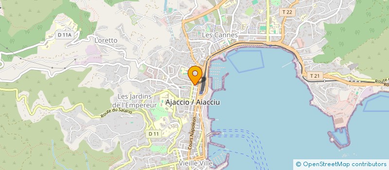 localisation de l'entreprise COMPAGNIE SUB TEGMINE FAGI  AJACCIO