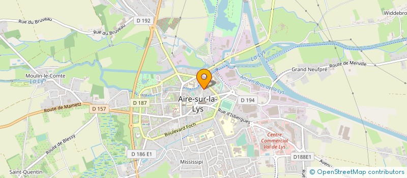 localisation de l'entreprise COMPAGNIE THEATRALE C'EST PAS DU JEU !  AIRE-SUR-LA-LYS