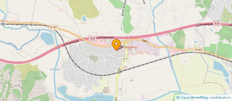 localisation de l'entreprise COMPAGNIE THEATRALE  PASSEURS D'ETOILES  ROQUEBRUNE-SUR-ARGENS