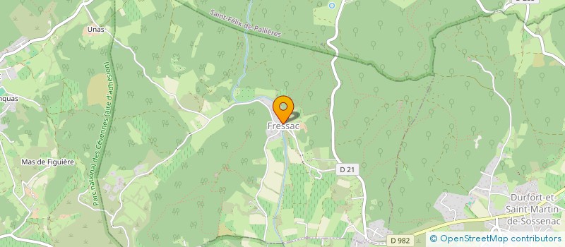 localisation de l'entreprise COMPAGNIEAUFUR&ENMESURES  FRESSAC