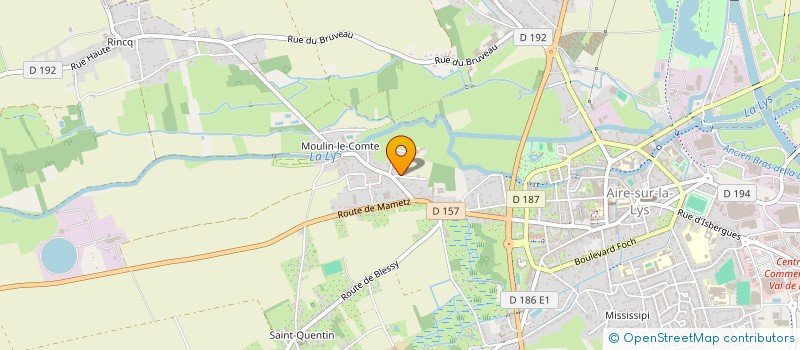 localisation de l'entreprise COMPAGNIES DES ARCHERS DE LYDERIC  AIRE-SUR-LA-LYS