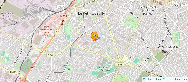 localisation de l'entreprise COMPAGNON-PRODUCTION  LE PETIT-QUEVILLY