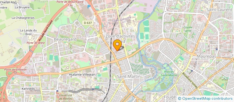 localisation de l'entreprise COMPAGNONS BATISSEURS BRETAGNE  RENNES