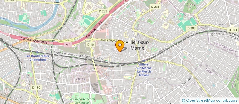 localisation de l'entreprise COMPAGNONS BATISSEURS DE FRANCE à VILLIERS-SUR-MARNE