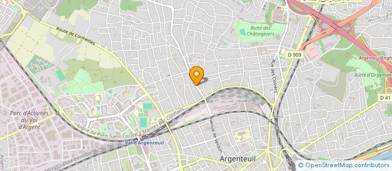 localisation de l'entreprise COMPAGNONS BATISSEURS VAL D'OISE à ARGENTEUIL