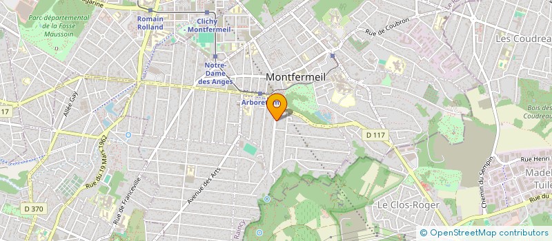 localisation de l'entreprise COMPAGNONS DE GAITE INTERNATIONAL à MONTFERMEIL