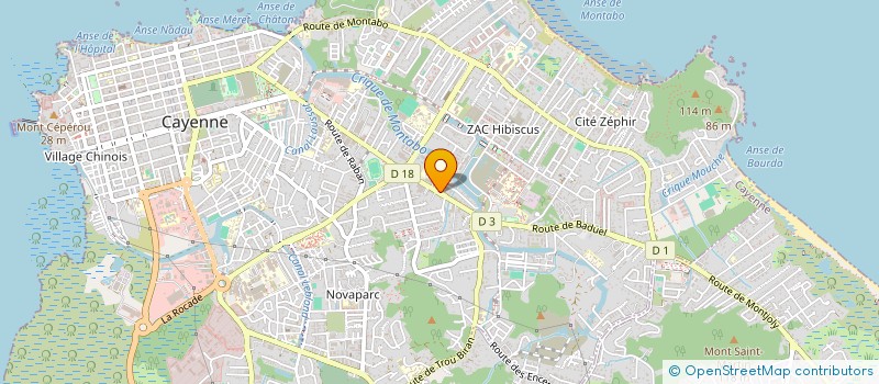 localisation de l'entreprise COMPAS EURL à CAYENNE