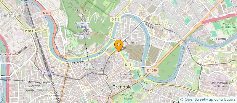 localisation de l'entreprise COMPAS SECOURS à GRENOBLE