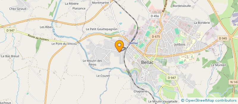 localisation de l'entreprise COMPETENCES AVENIR  BELLAC