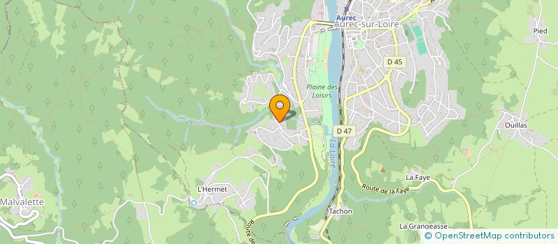 localisation de l'entreprise COMPEYRON LIONEL SARL  AUREC-SUR-LOIRE