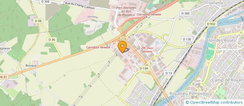 localisation de l'entreprise COMPIEGNE CARRELAGE à JAUX