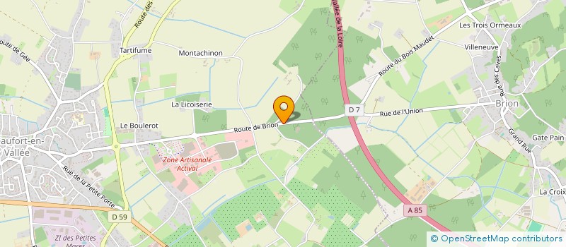 localisation de l'entreprise COMPLEXE 3M  BEAUFORT-EN-ANJOU