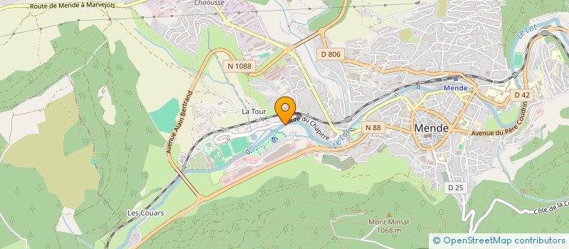 localisation de l'entreprise COMPLEXE DE LOISIRS DU CHAPITRE à MENDE