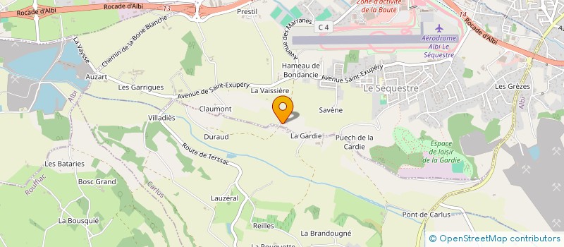 localisation de l'entreprise COMPLEXE SPORTIF D'ALBI - LE SEQUESTRE  LE SEQUESTRE