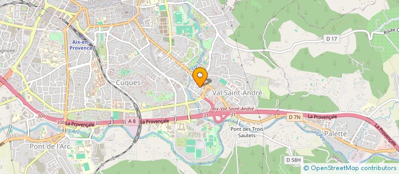 localisation de l'entreprise COMPLEXE SPORTIF DE L'OLIVERAIE à AIX-EN-PROVENCE