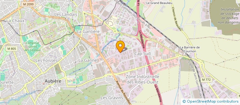 localisation de l'entreprise COMPO PRESS à AUBIERE