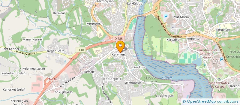 localisation de l'entreprise COMPO'ZIC à QUIMPER