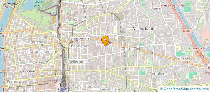 localisation de l'entreprise COMPOSANT INDUSTRIE DU MEUBLE à VILLEURBANNE